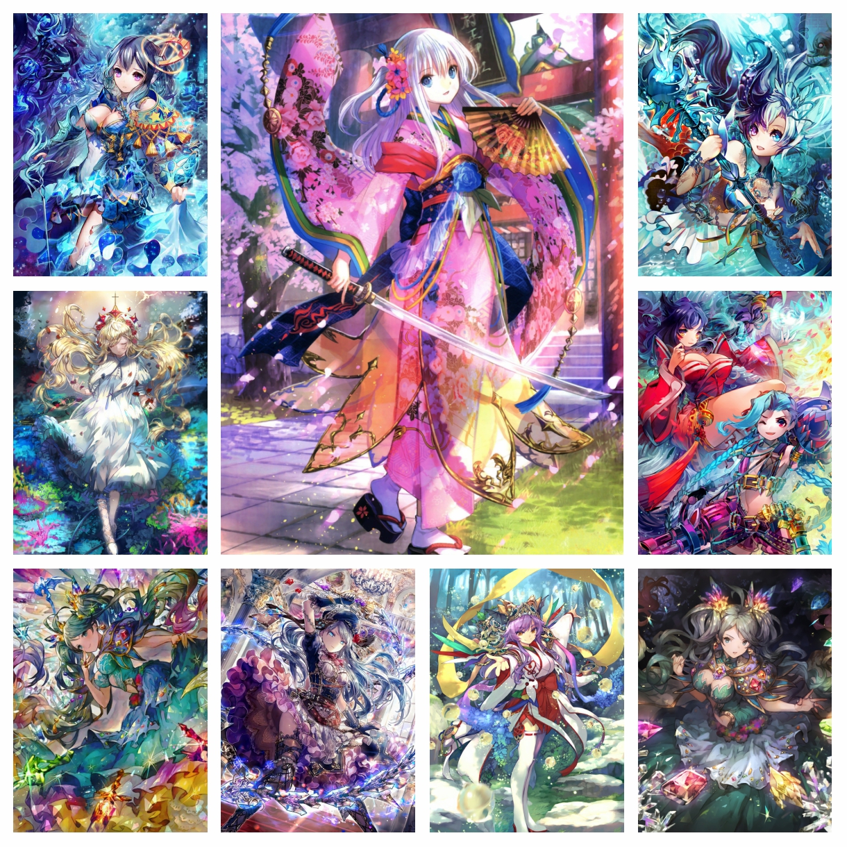 Resin Craft Genshin - Genshin-Impact Full Diamond Rhinestones Painting Fantasy