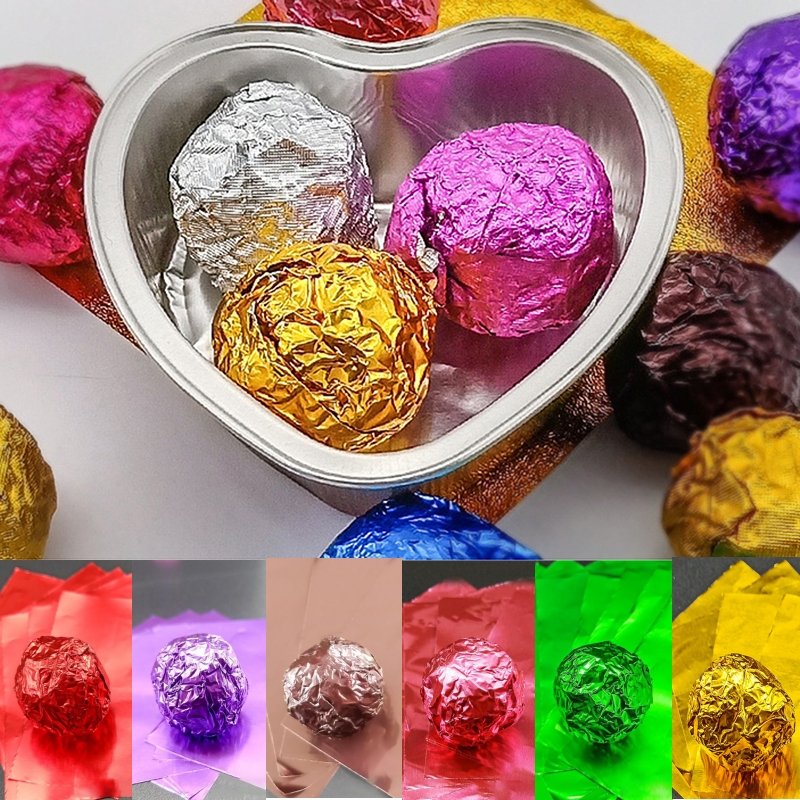 Gold Foil Flakes - 100pcs 20cm Gold Aluminium Foil Wrapper