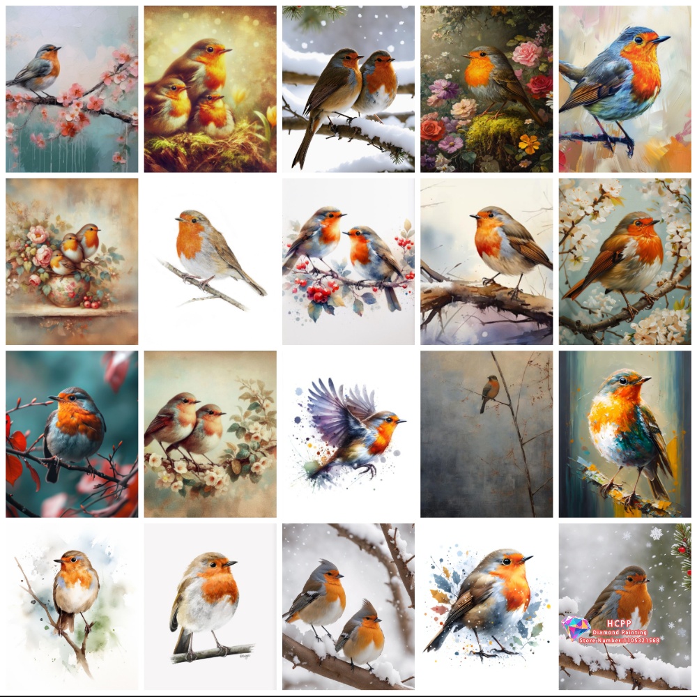 Resin Craft Kit - unframe Robin Bird Cute Robin Cartoon