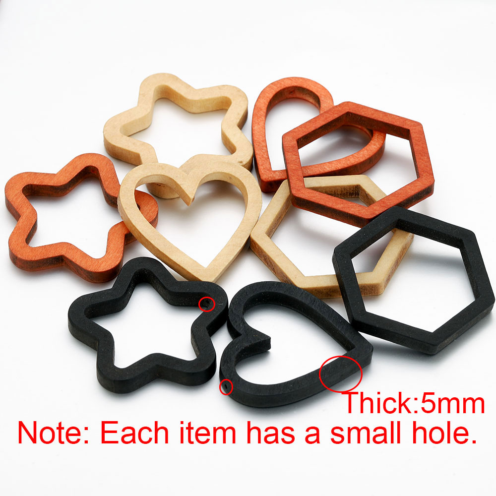 10pcs Wood Heart Square Silico - Resin Crafts 리뷰 및 가격