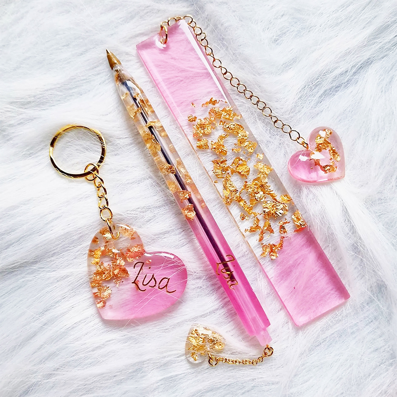 Transparent Pen and Bookmark S - Gold Foil Flakes 리뷰 및 가격