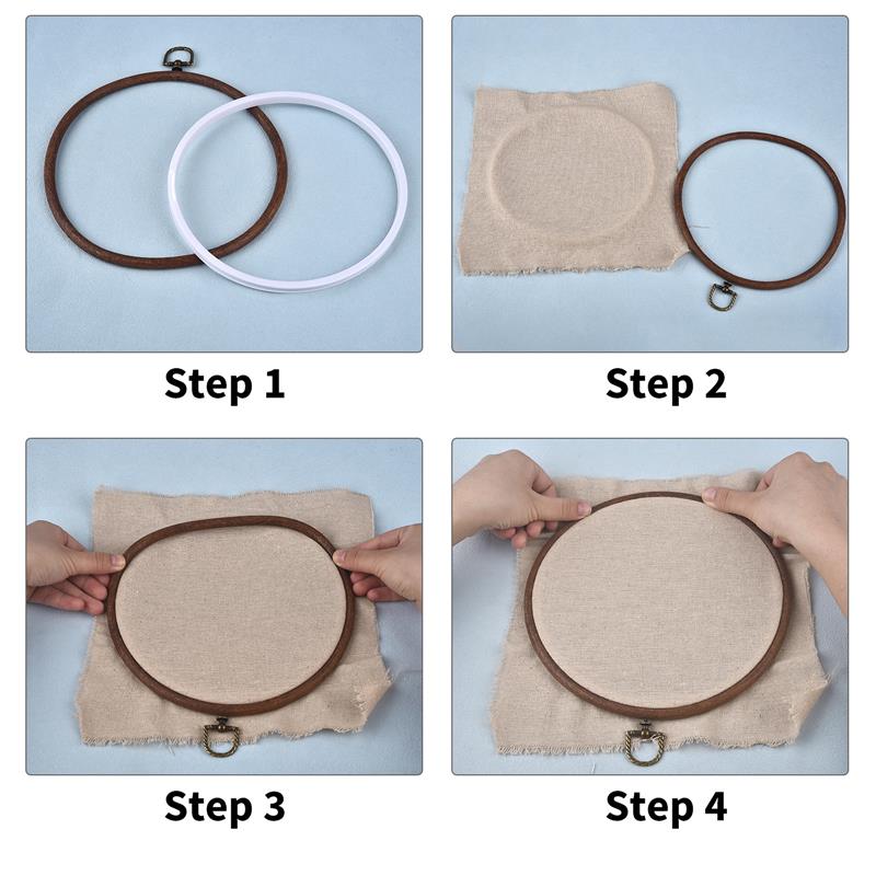 Round Oval Wooden Color Embroi - Wood Ring Blank 리뷰 및 가격
