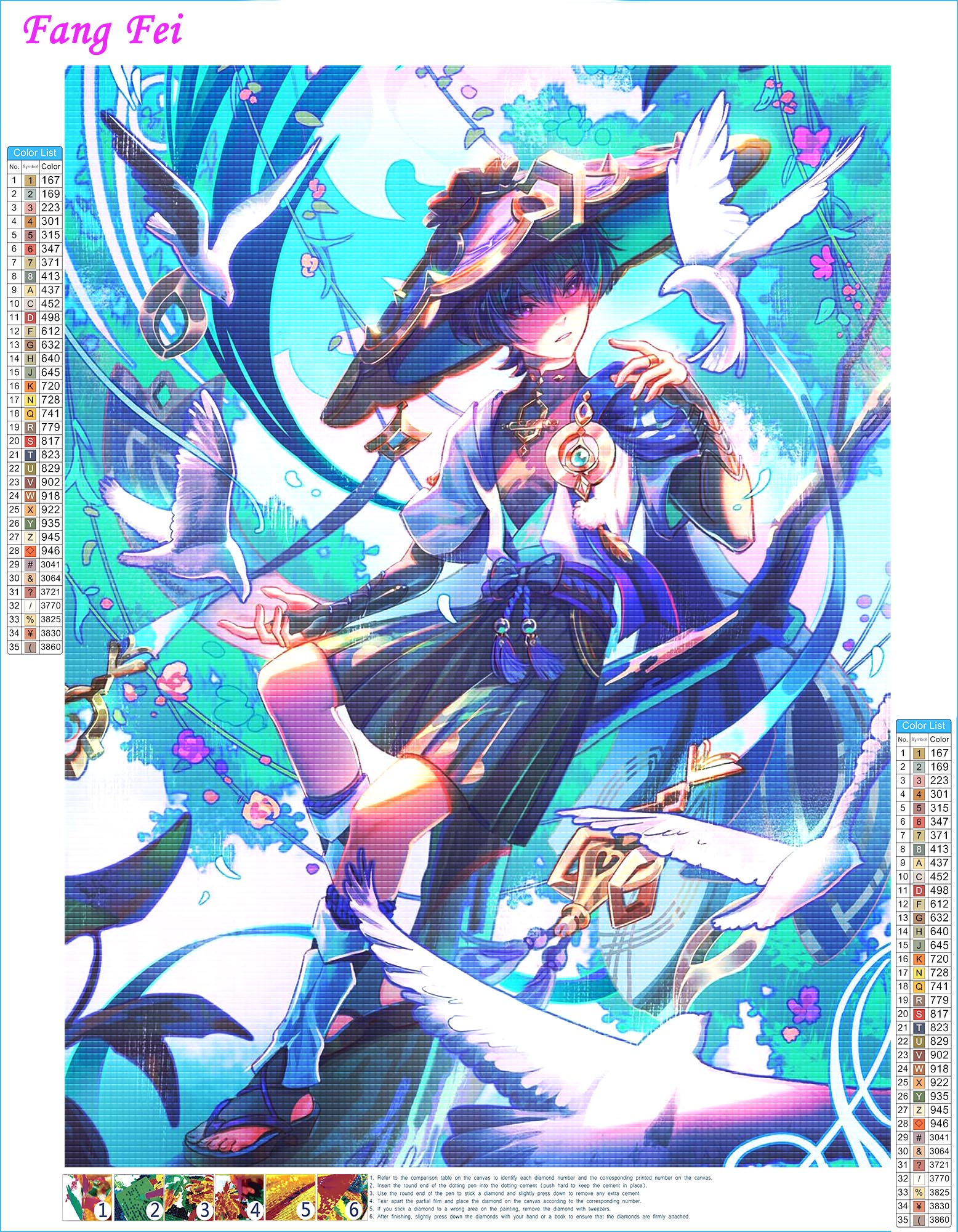 Anime Genshin Impact Full Dril - Resin Craft Genshin 리뷰 및 가격