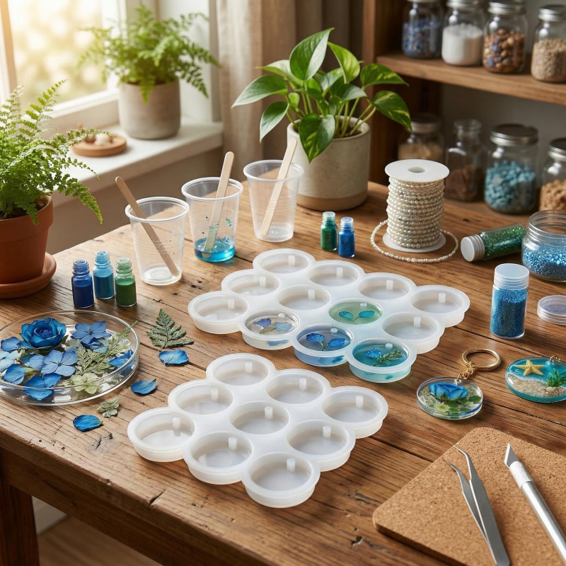 2 Resin keychain mold ，3.3cent - Resin Pigment Set 리뷰 및 가격