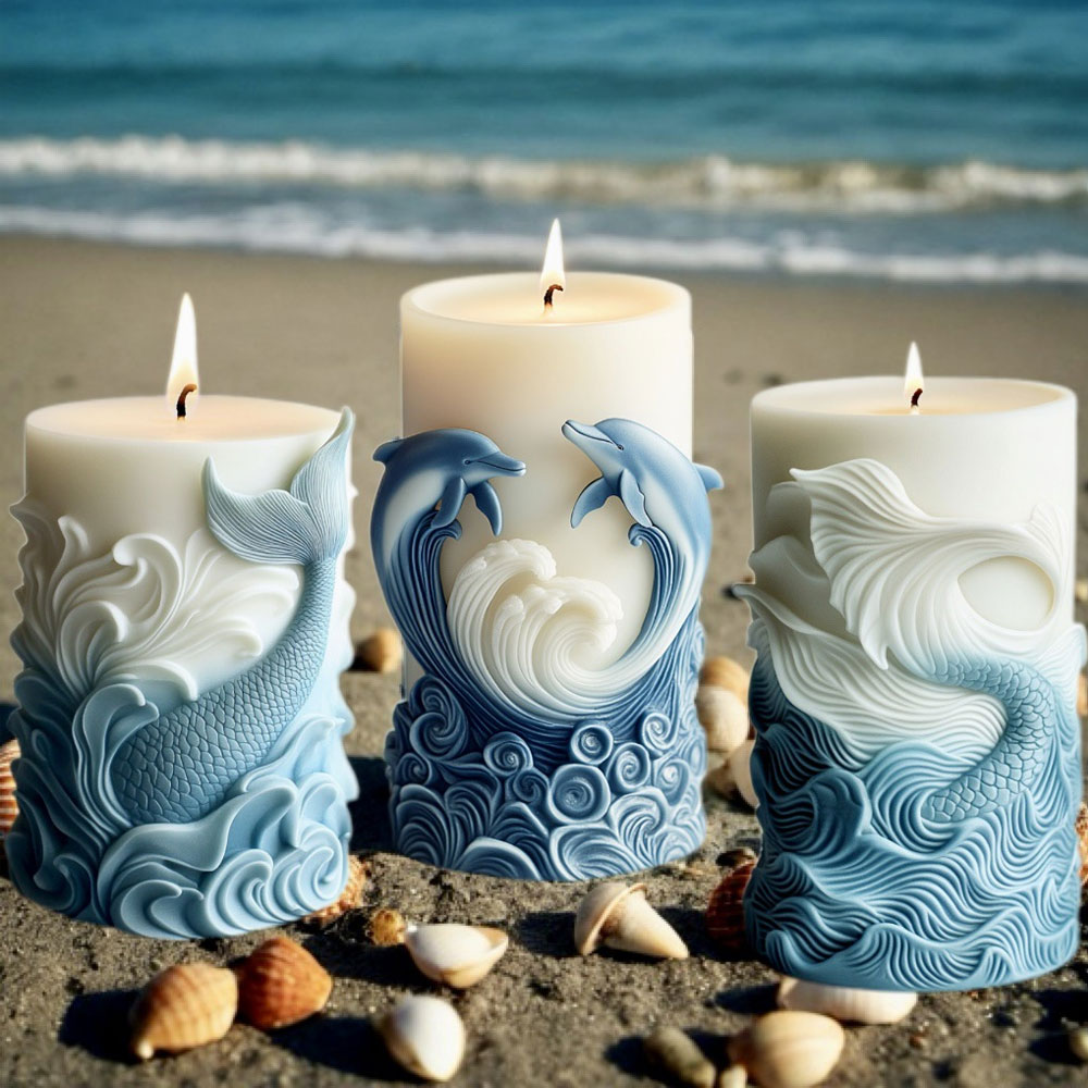 Ocean Theme Silicone Candle Mo - Resin Ocean Wave Mold 리뷰 및 가격