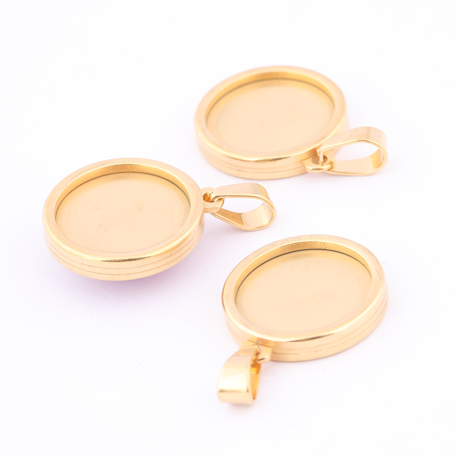 5pcs Stainless Steel Gold Plat - Bezels Set Pendant 리뷰 및 가격