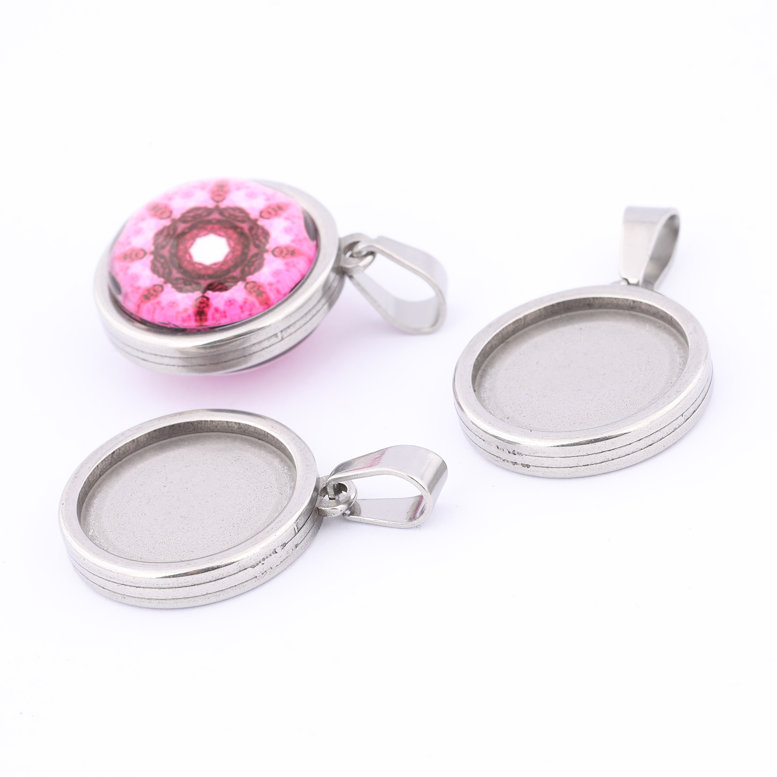 5pcs Stainless Steel Gold Plat - Bezels Set Pendant 리뷰 및 가격