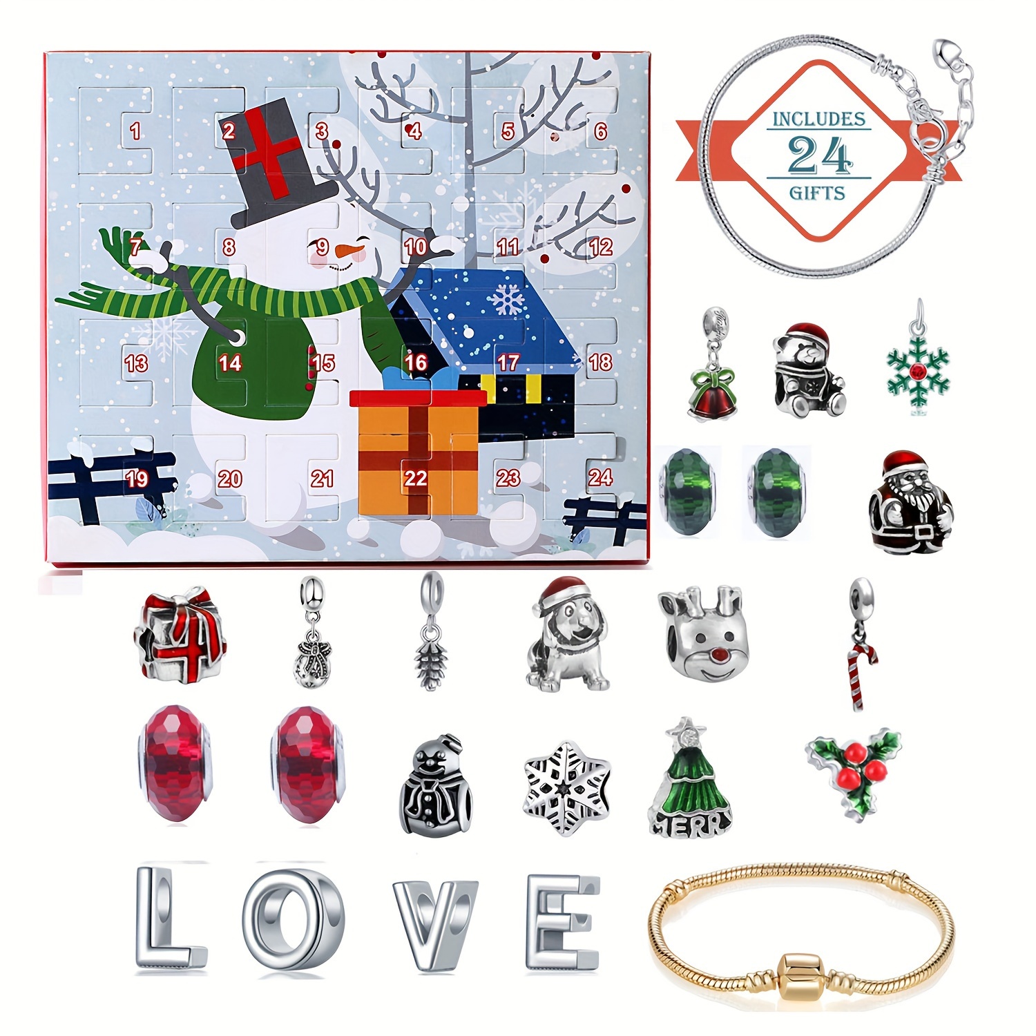 Snowman Christmas Advent Calen - Resin Jewelry Kit 리뷰 및 가격