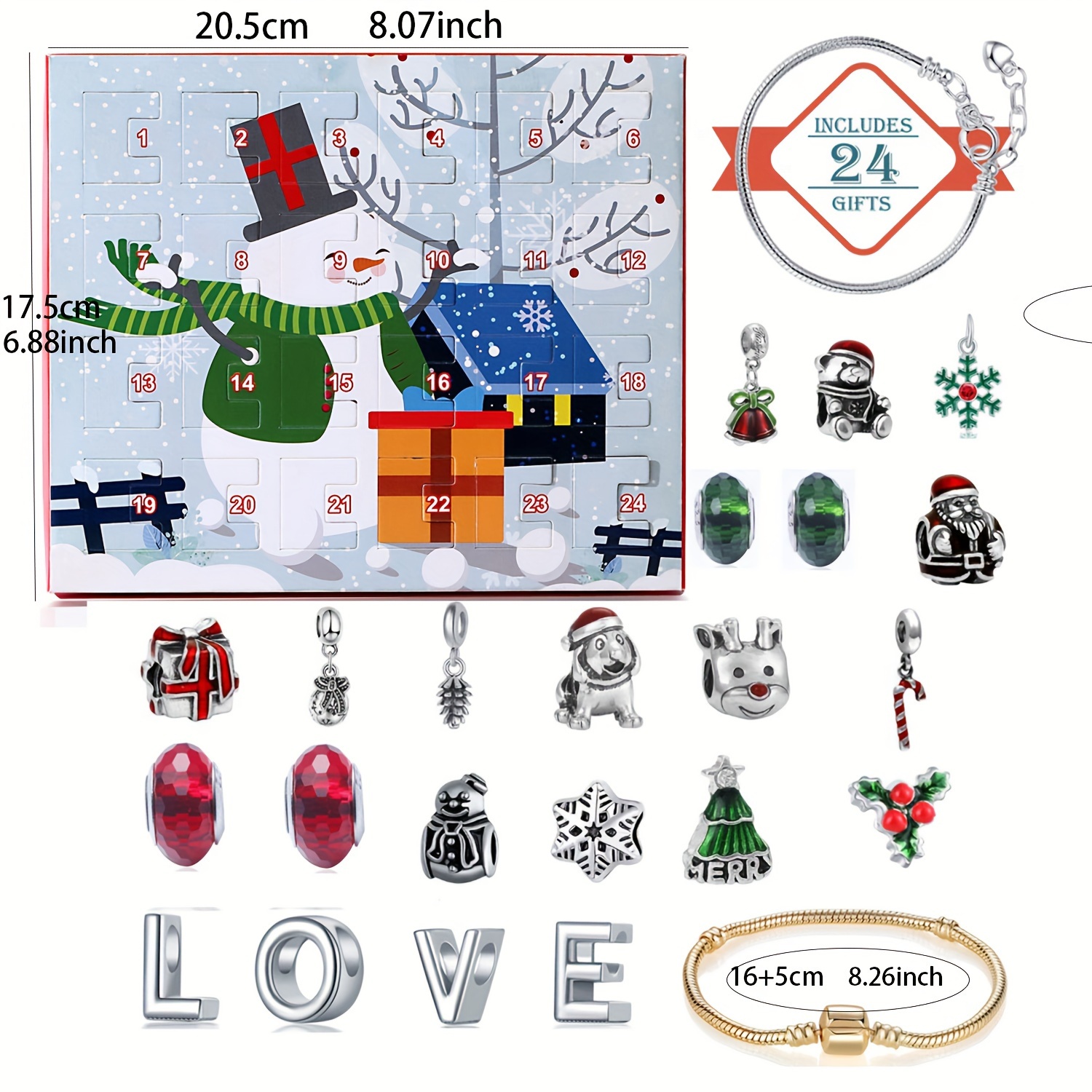 Snowman Christmas Advent Calen - Resin Jewelry Kit 리뷰 및 가격