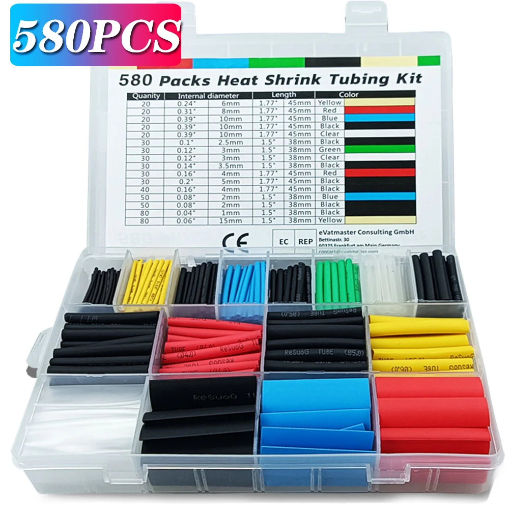 580/530/127PCS Heat Shrink Tub - Heat Gun Small 리뷰 및 가격