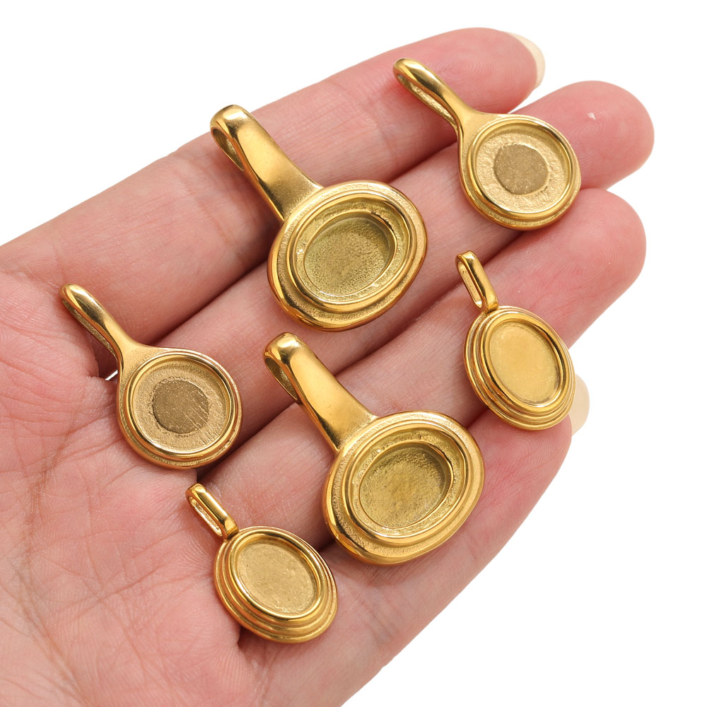 5pcs Stainless Steel Round Ova - Resin Crafts 리뷰 및 가격
