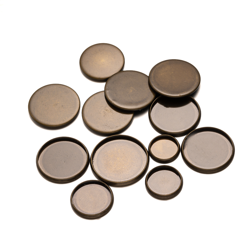 20pcs Antique Bronze Flat Roun - Bezels Set Pendant 리뷰 및 가격