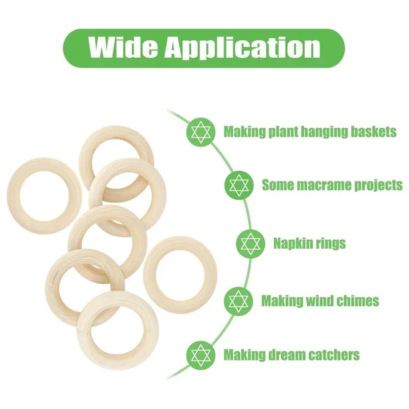 20pcs 30mm Unfinished Smooth W - Wood Ring Blank 리뷰 및 가격