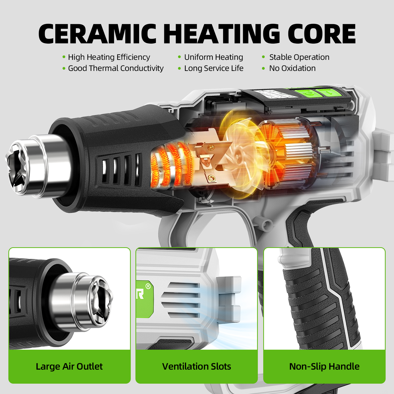 Hot Air Gun with LCD 12 Variab - Heat Gun Small 리뷰 및 가격