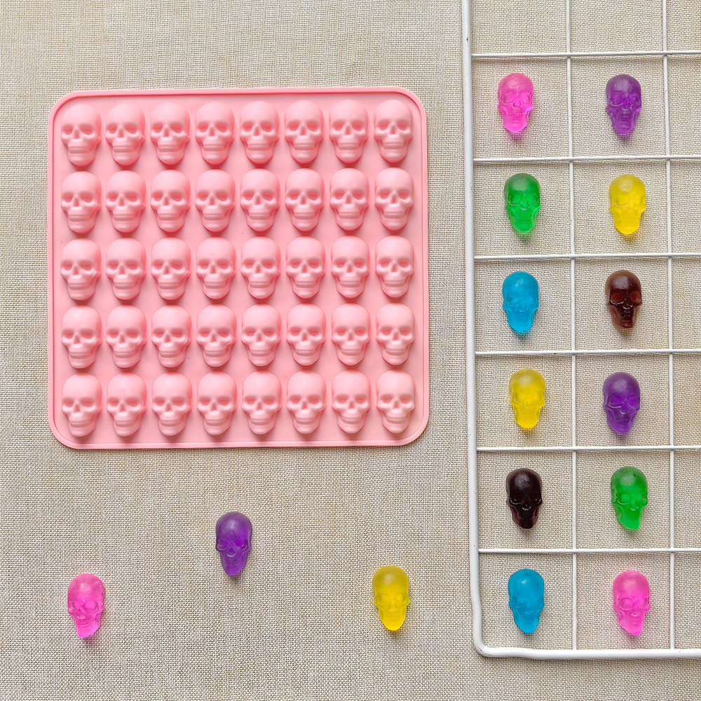 1pc 40 hole skull shaped bakin - Silicone Mold Tray 리뷰 및 가격