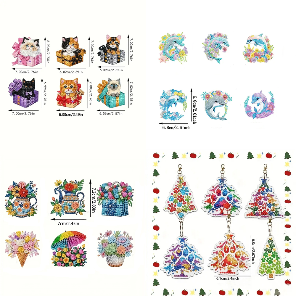 6-piece DIY Diamond Keychain - - Resin Craft Ideas 리뷰 및 가격