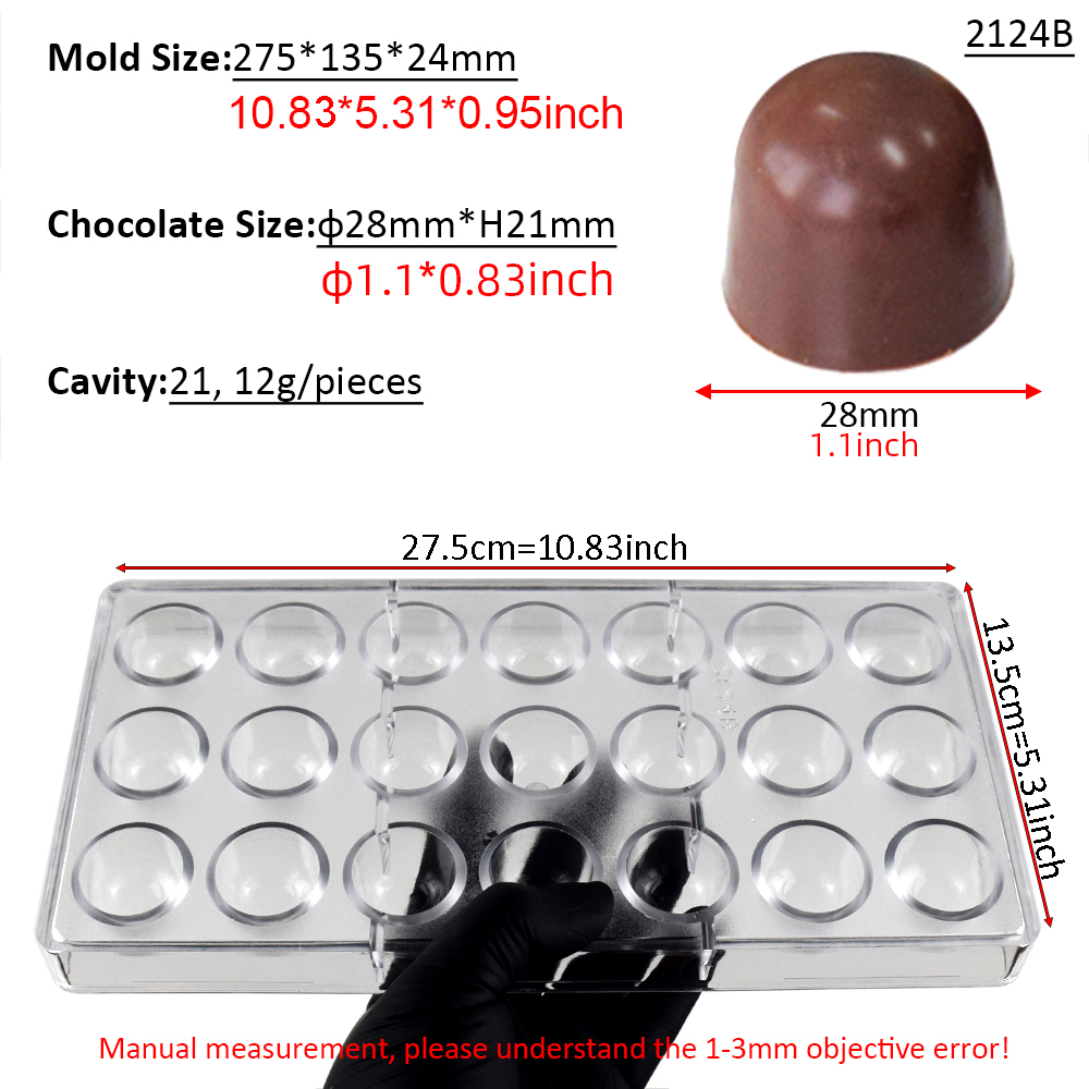 21 Cavity Dome Chocolate Mold  - Dome Mold Clear 리뷰 및 가격