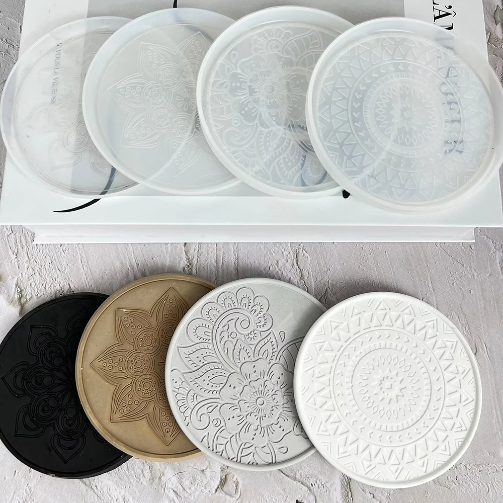 Mandala Round Coaster Resin Si - Coaster Mold Round 리뷰 및 가격