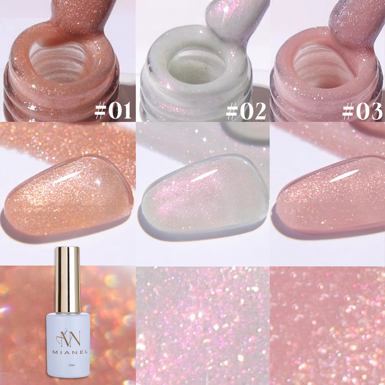 MIANEL 12ML 1PCS Fugitive Whit - Resin Glitter Pack 리뷰 및 가격