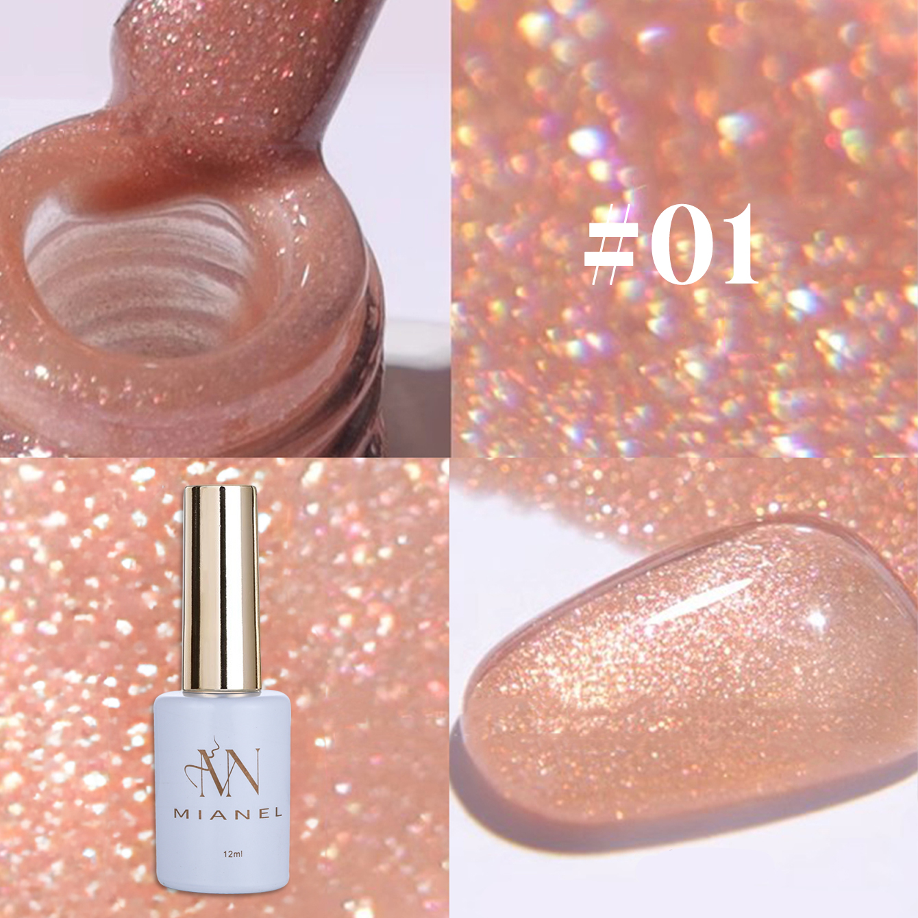MIANEL 12ML 1PCS Fugitive Whit - Resin Glitter Pack 리뷰 및 가격