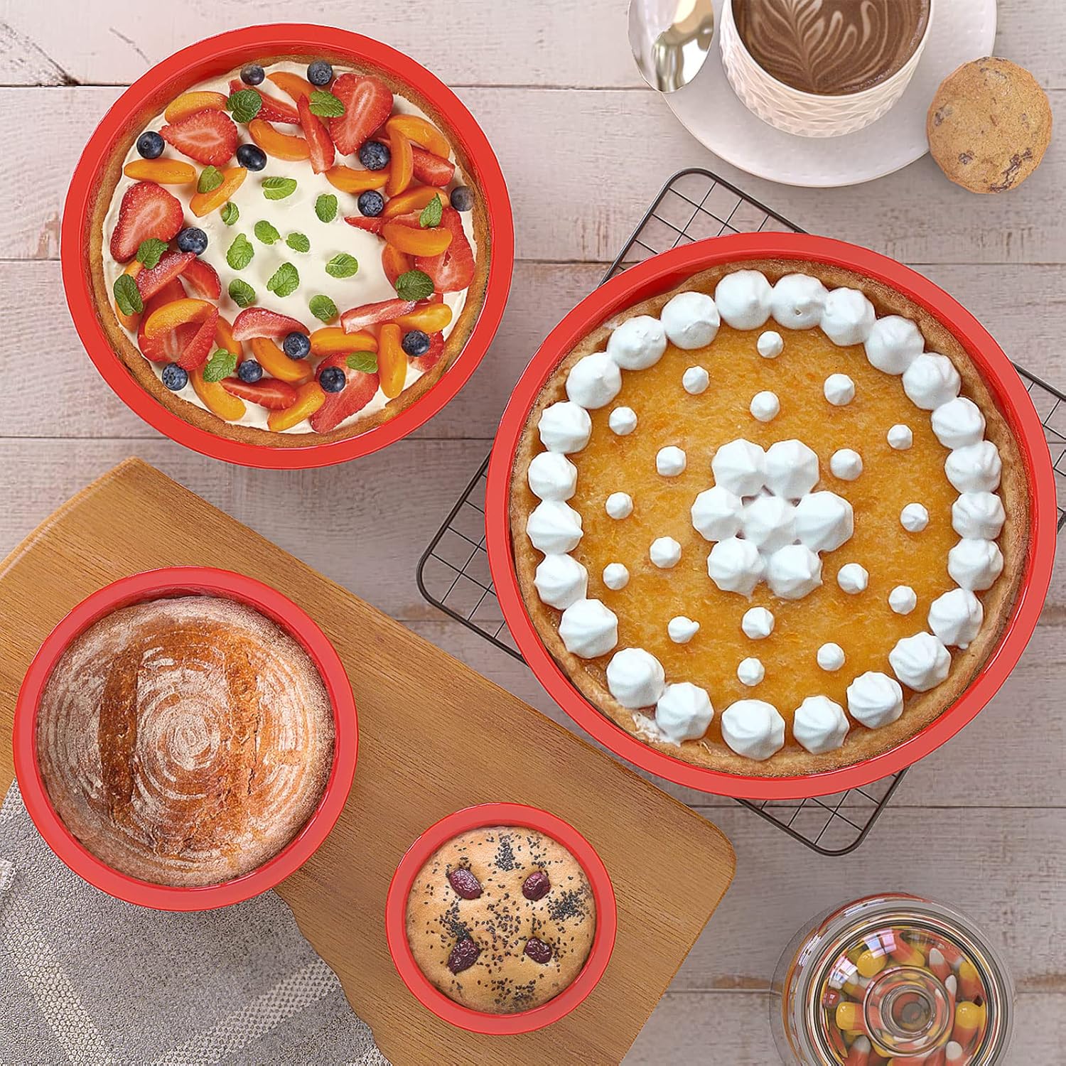 Silicone Cake Mold 4/6/8Inch R - Coaster Mold Round 리뷰 및 가격