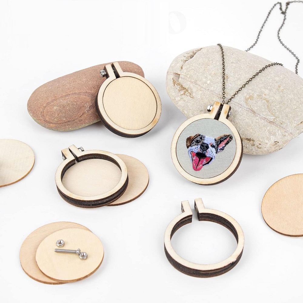 10PCS Mini Embroidery Hoop Woo - Wood Ring Blank 리뷰 및 가격