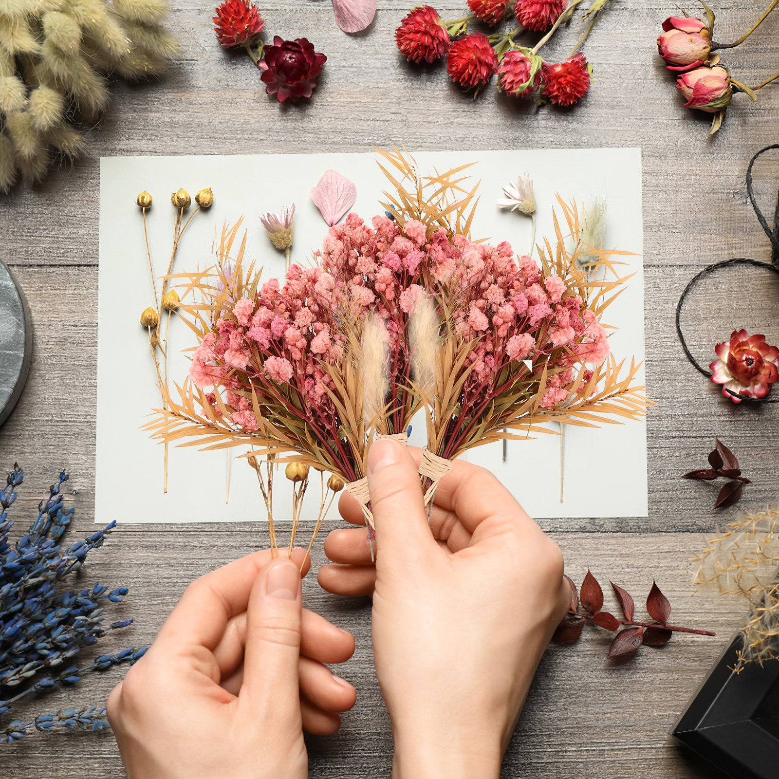 3Pcs Mini Dried Floral Bouquet - Dried Flower Bulk 리뷰 및 가격