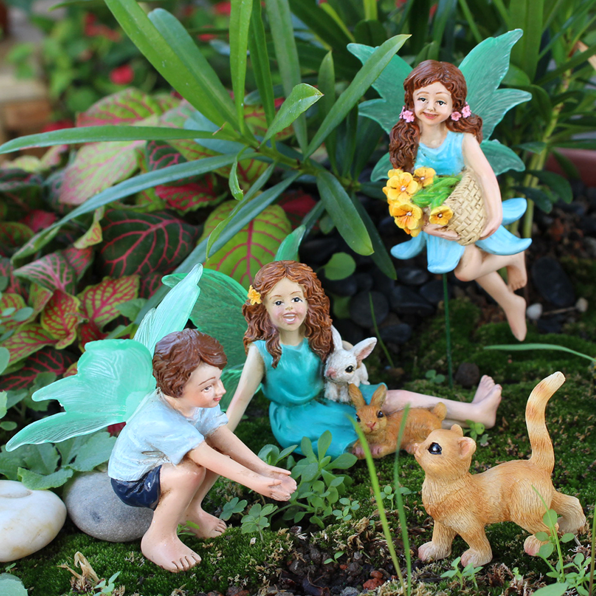 4pc Flower Fairy and Animal Pa - Resin Craft Material 리뷰 및 가격