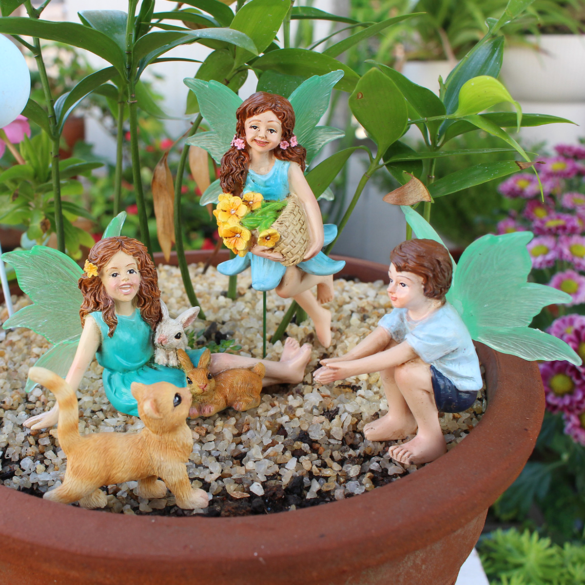 4pc Flower Fairy and Animal Pa - Resin Craft Material 리뷰 및 가격