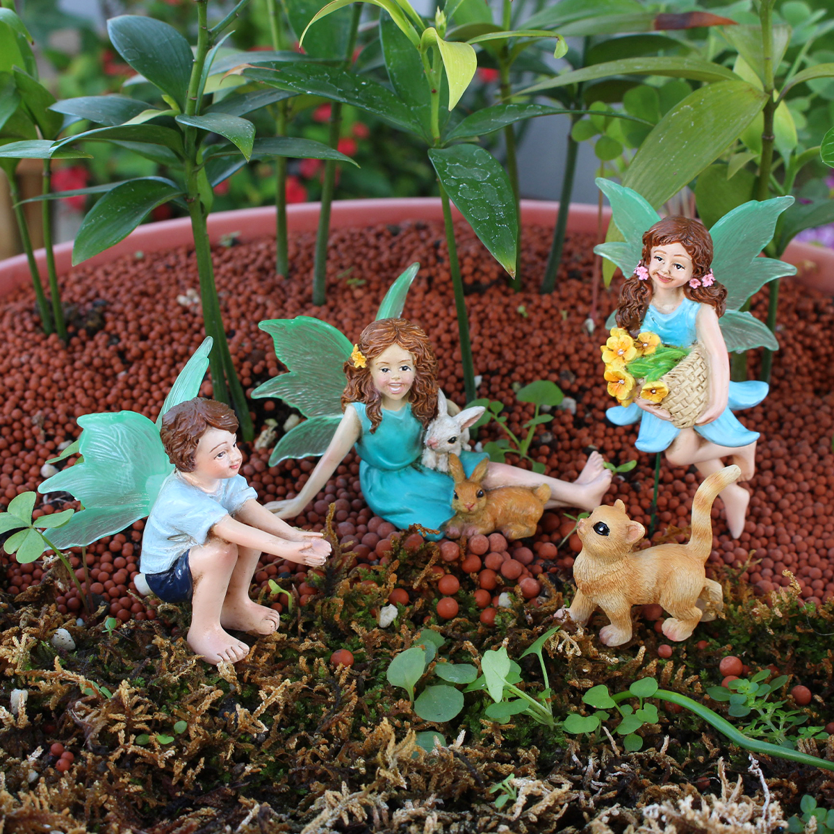 4pc Flower Fairy and Animal Pa - Resin Craft Material 리뷰 및 가격