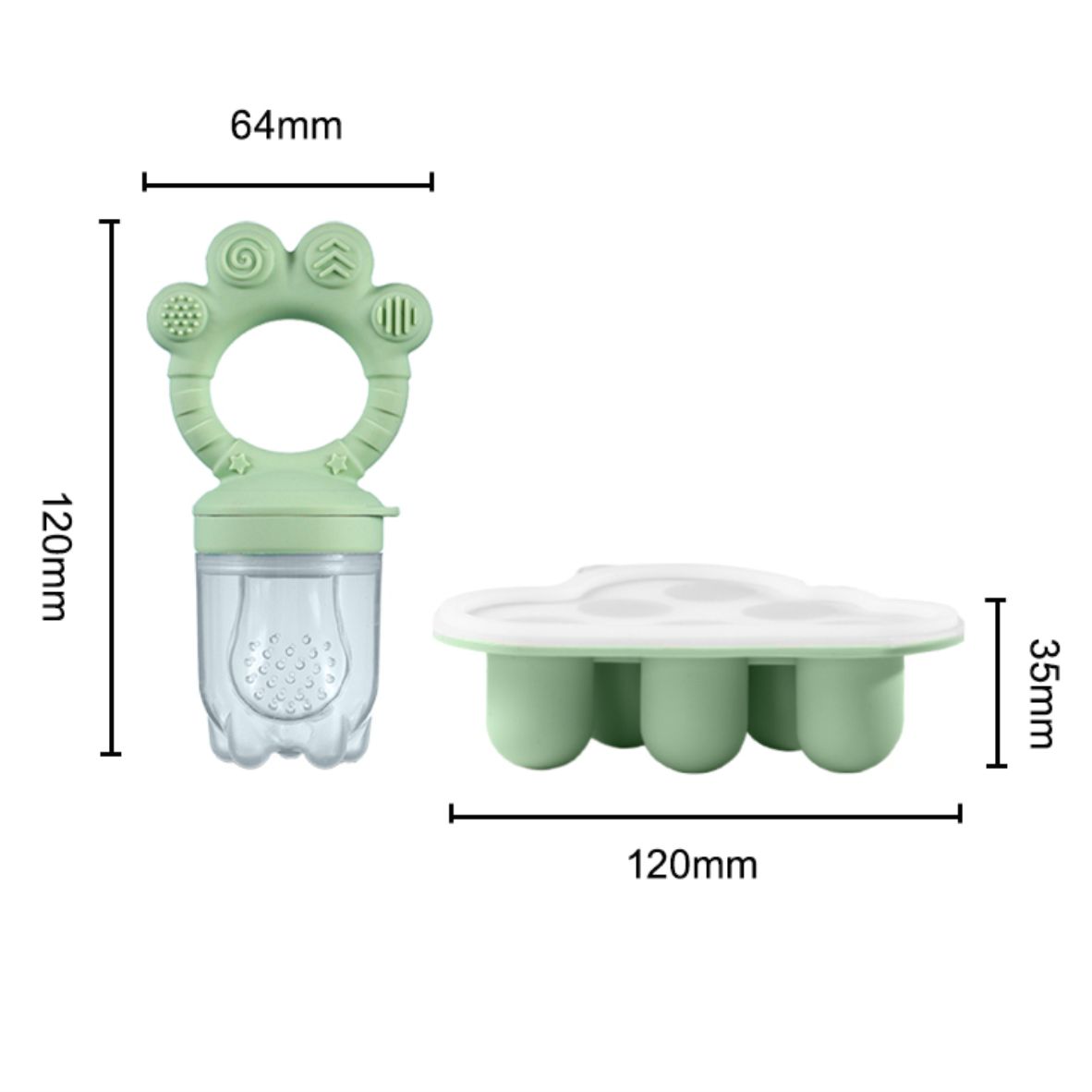 Baby Fruit Food Feeder & Freez - Silicone Mold Tray 리뷰 및 가격