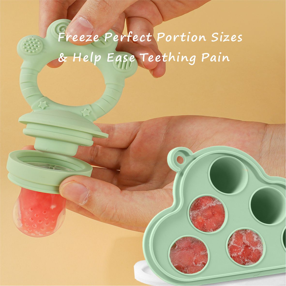 Baby Fruit Food Feeder & Freez - Silicone Mold Tray 리뷰 및 가격