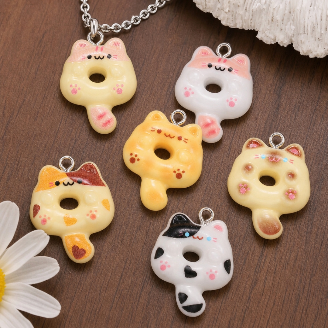 10Pcs Kawaii Cartoon Cat Resin - Resin Crafts 리뷰 및 가격