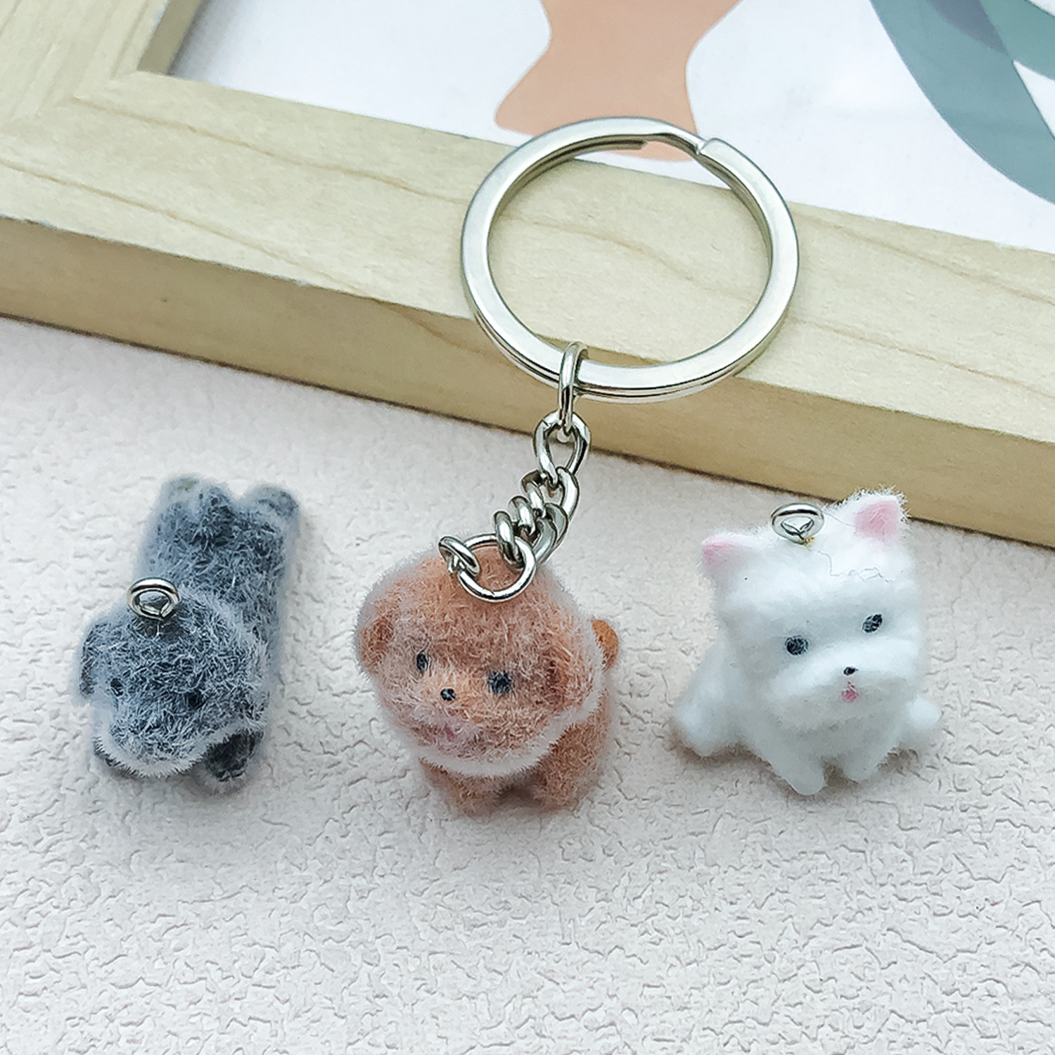 5pcs&1pc Flocked Resin Animal  - Resin Craft Material 리뷰 및 가격