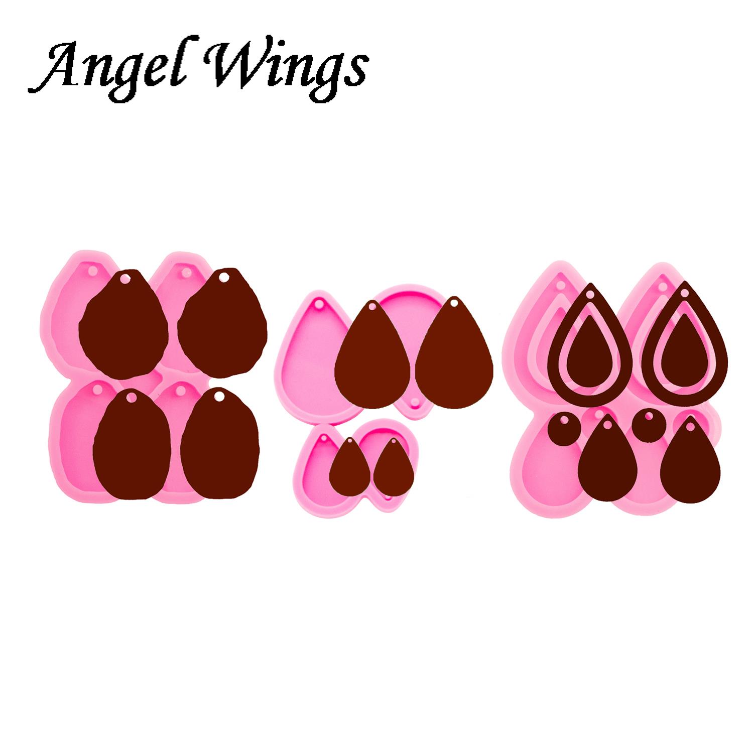 Shiny Tear Drop Hoop Earrings  - Geode Mold Silicone 리뷰 및 가격