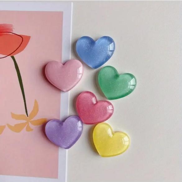 6pcs Colorful Heart Shaped Fri - Resin Glitter Pack 리뷰 및 가격