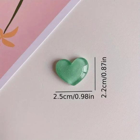 6pcs Colorful Heart Shaped Fri - Resin Glitter Pack 리뷰 및 가격