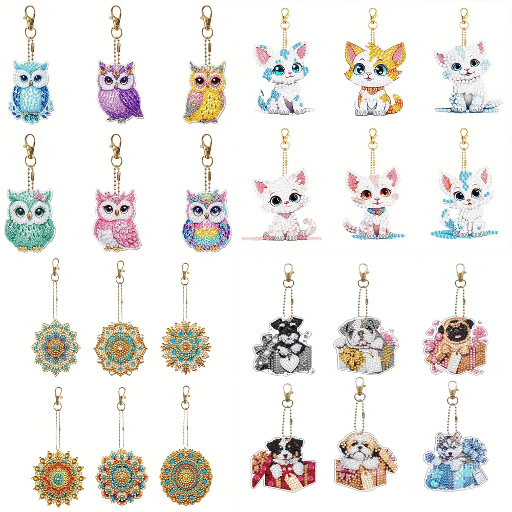 6-piece/set DIY Diamond Keycha - Resin Craft Kit 리뷰 및 가격