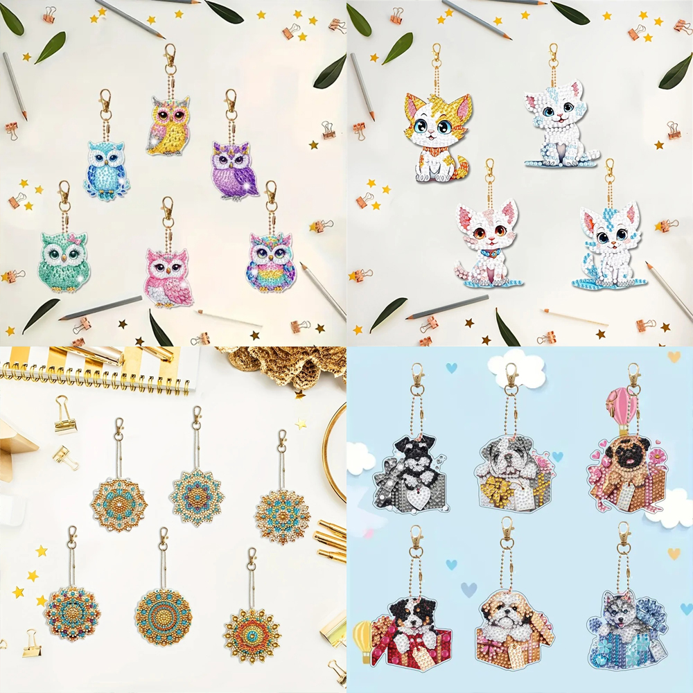 6-piece/set DIY Diamond Keycha - Resin Craft Kit 리뷰 및 가격