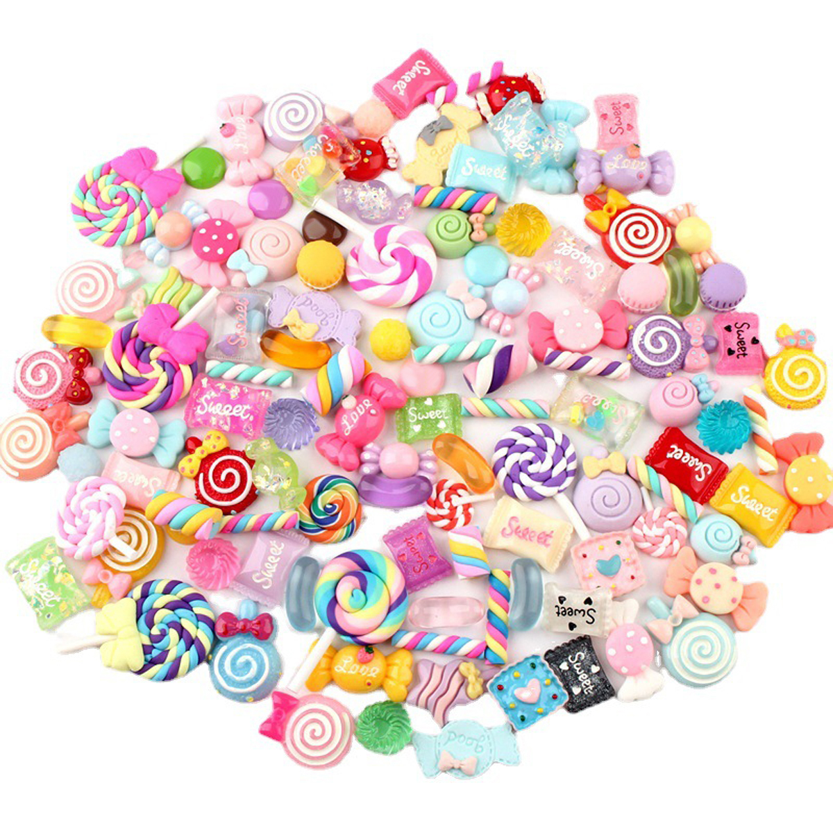 30pcs Random Candy Slime Charm - Resin Craft Material 리뷰 및 가격