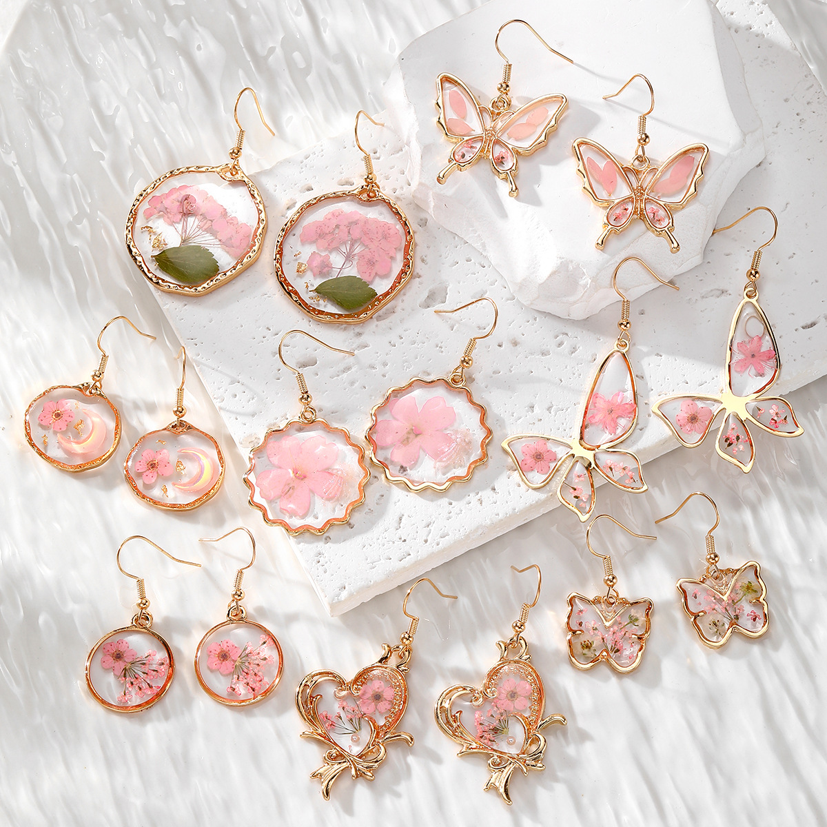 New Dried Flower Dangle Earrin - Dried Flower Bulk 리뷰 및 가격