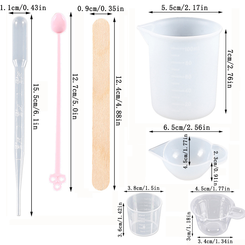 Epoxy Resin Tools Kit Silicone - Mixing Cup Silicone 리뷰 및 가격