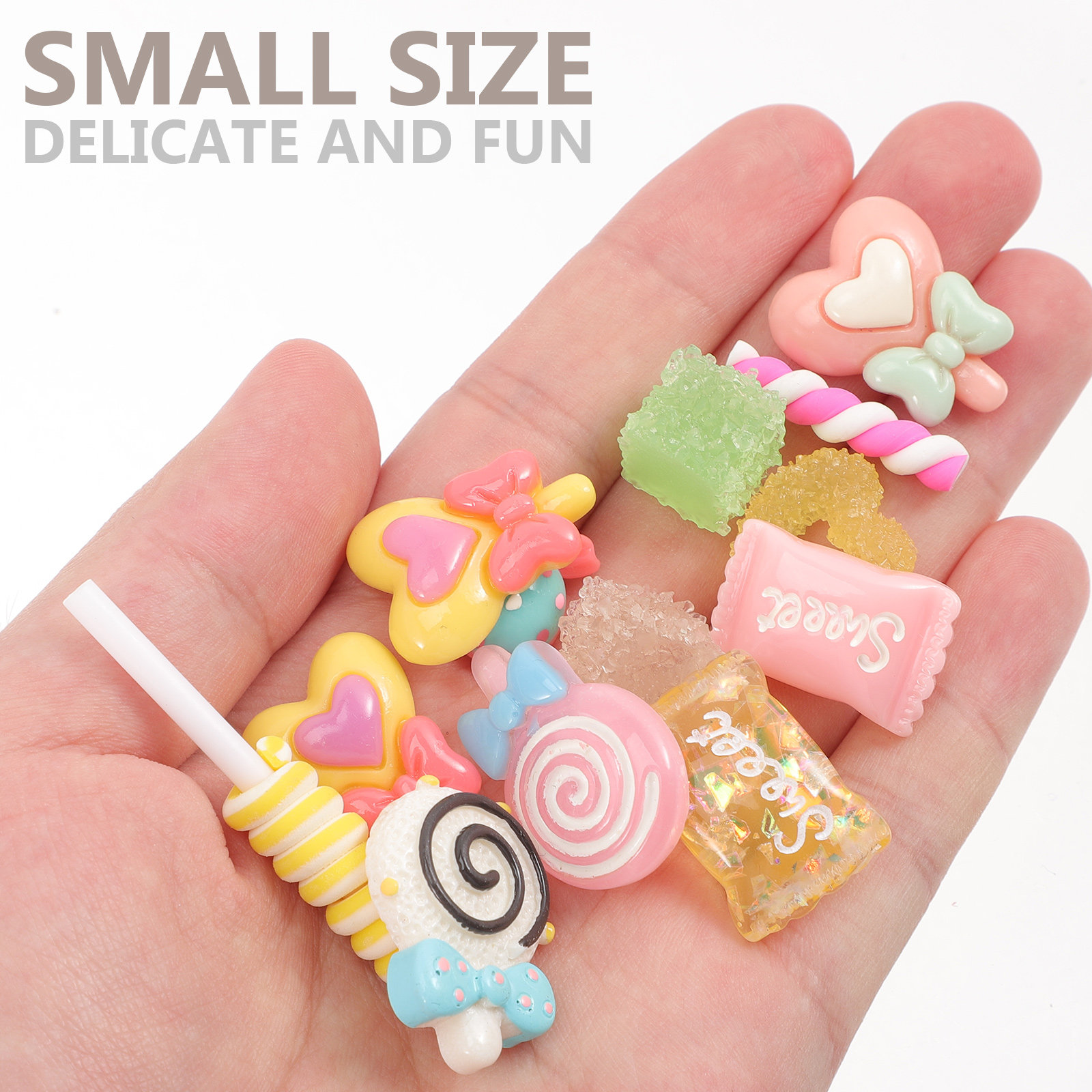 50Pcs Candy Hair Clips Resin F - Resin Craft Supplies 리뷰 및 가격