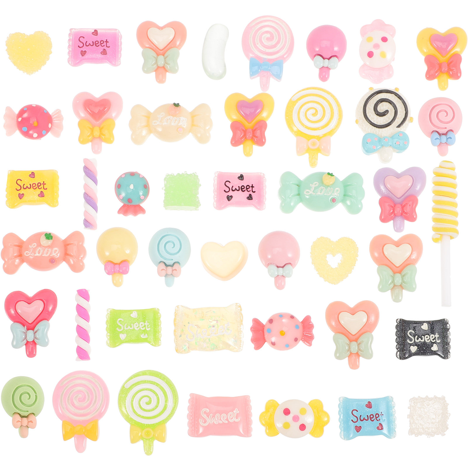 50Pcs Candy Hair Clips Resin F - Resin Craft Supplies 리뷰 및 가격