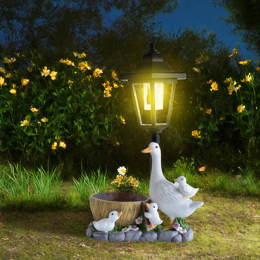 Solar Duck Night Light Garden  - Resin Craft Material 리뷰 및 가격