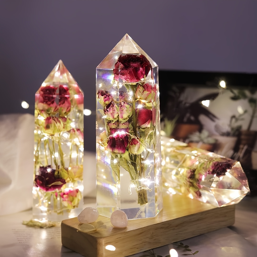 1Pcs Crystal Tower Resin Silic - Flower Preservation Resin 리뷰 및 가격