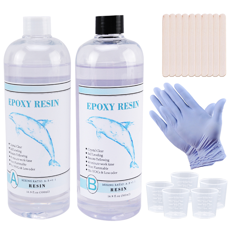1:1 Clear Epoxy Resin Crystal  - Gold Foil Flakes 리뷰 및 가격
