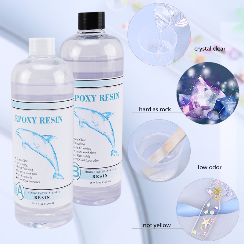 1:1 Clear Epoxy Resin Crystal  - Gold Foil Flakes 리뷰 및 가격