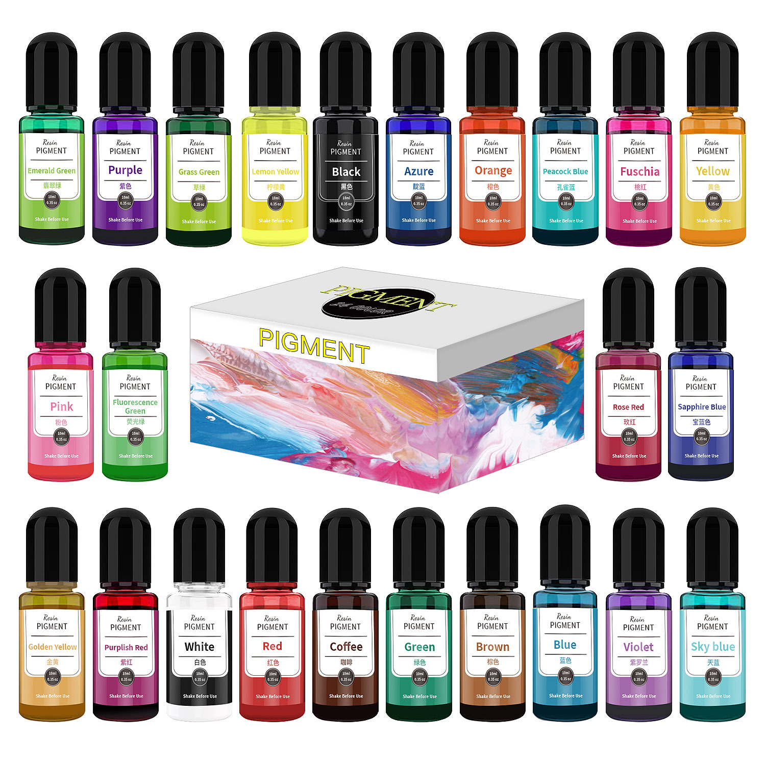 24/30 Colors Set 10ml Epoxy Re - Resin Pigment Set 리뷰 및 가격