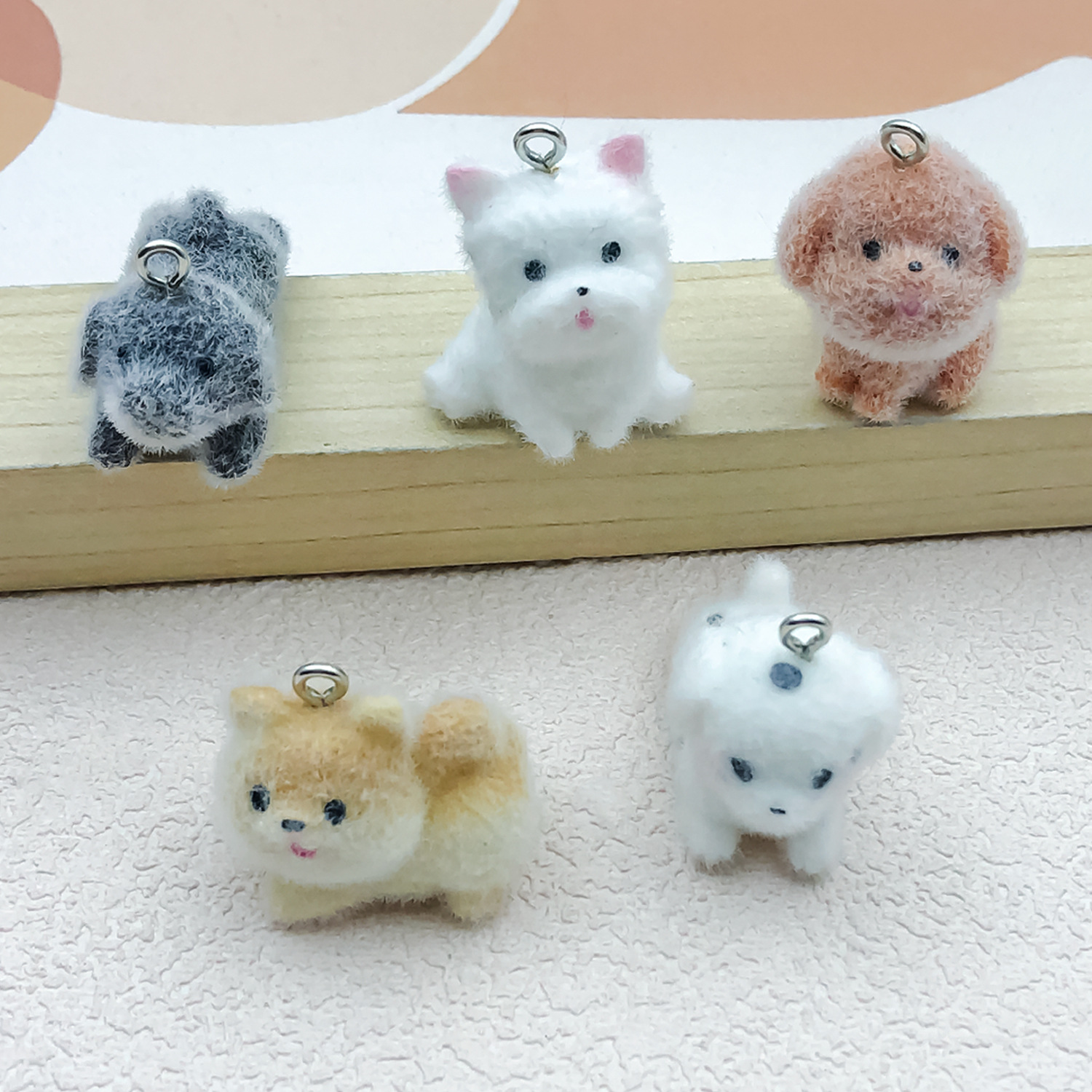 5pcs&1pc Flocked Resin Animal  - Resin Craft Material 리뷰 및 가격